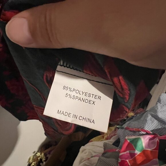 NWT Uguest Floral Print Ruffle Trim Belted Dress small - Picture 13 of 14